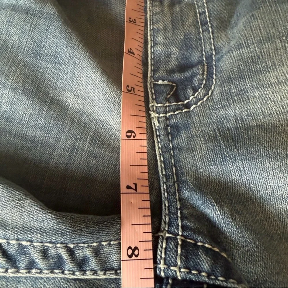 ✨ TELEPATIA Women’s Low-Rise Decorative Pocket Bootcut Jeans Size 27 ⭐ - Picture 9 of 12